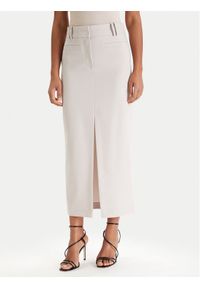 Patrizia Pepe Spódnica midi 8G0515/A498-S748 Szary Regular Fit. Kolor: szary. Materiał: syntetyk #1