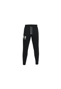 Under Armour - Długie Spodnie Dresowe Rival Terry Jogger. Kolor: wielokolorowy, czarny, biały. Materiał: dresówka