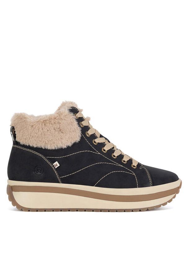 Rieker Revolution Lifestyle Trzewiki W0961-01 Czarny. Kolor: czarny. Materiał: nubuk, skóra