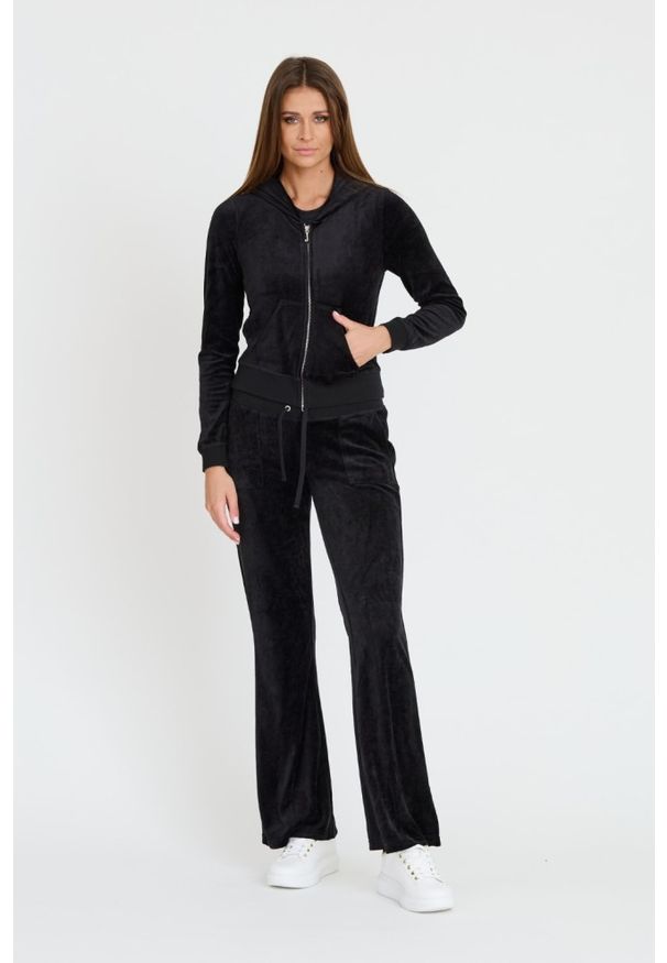Juicy Couture - JUICY COUTURE Czarna damska bluza Heritage Robyn, Rozmiar M. Kolor: czarny