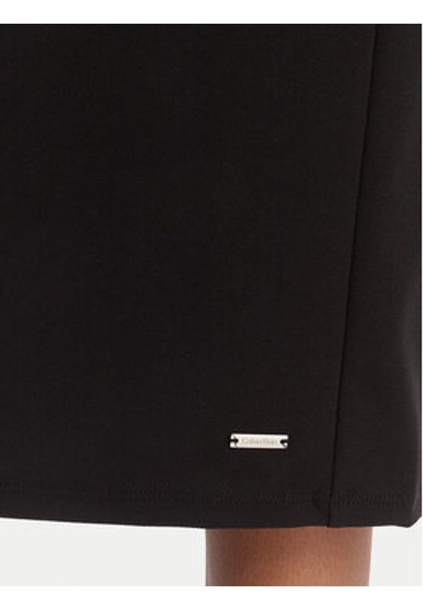 Calvin Klein Sukienka koktajlowa LV044E048G Czarny Slim Fit. Kolor: czarny. Materiał: syntetyk. Styl: wizytowy