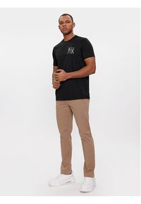 Armani Exchange T-Shirt 3DZTHQ ZJ9AZ 1200 Czarny Regular Fit. Kolor: czarny. Materiał: bawełna