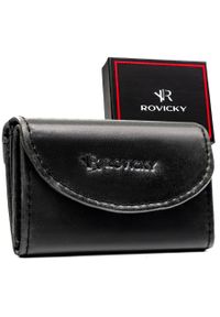 ROVICKY - Skórzany portfel męski w czarnym kolorze wyposażony w system RFID - Rovicky. Kolor: czarny. Materiał: skóra #1