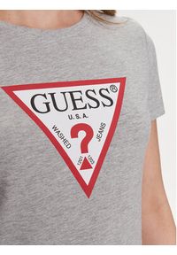 Guess T-Shirt W1YI1 BI3Z14 Szary Slim Fit. Kolor: szary. Materiał: bawełna