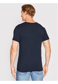 VERSACE - Versace T-Shirt Scollo AUU01004 Granatowy Regular Fit. Kolor: niebieski. Materiał: bawełna #4