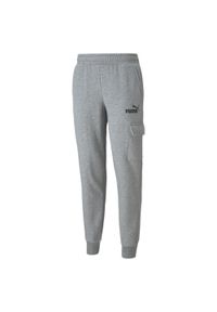 Puma - Męskie bojówki Essentials PUMA Medium Gray Heather. Kolor: szary. Długość: długie