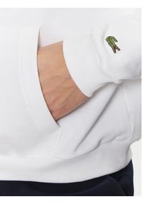 Lacoste Bluza SH6533 Biały Loose Fit. Kolor: biały. Materiał: bawełna #2