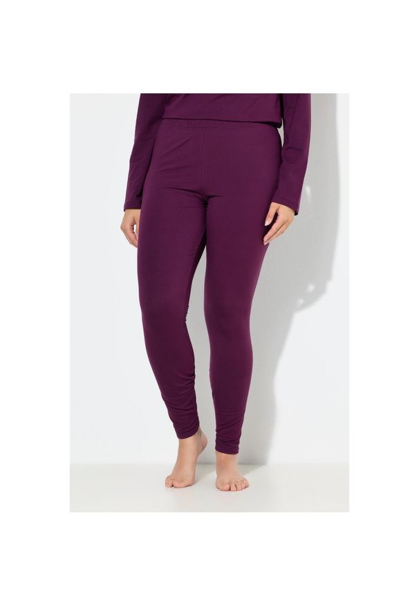 ULLA POPKEN - Damskie Narciarskie legginsy funkcyjne szybkoschnące bardzo ciepłe. Kolekcja: plus size. Kolor: czerwony. Materiał: materiał, poliester, elastan. Sezon: zima. Sport: narciarstwo