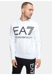 Bluza męska EA7 Emporio Armani Regular Fit (6KPM68 PJBWZ 1100). Kolor: biały. Styl: sportowy #2