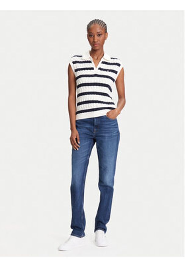 TOMMY HILFIGER - Tommy Hilfiger Sweter WW0WW45655 Granatowy Regular Fit. Kolor: niebieski. Materiał: bawełna