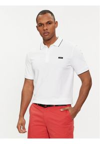 Calvin Klein Polo K10K112751 Biały Regular Fit. Typ kołnierza: polo. Kolor: biały. Materiał: bawełna