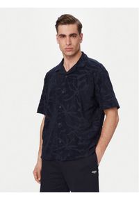 BOSS Polo Flower 50559204 Granatowy Regular Fit. Typ kołnierza: polo. Kolor: niebieski. Materiał: bawełna #1
