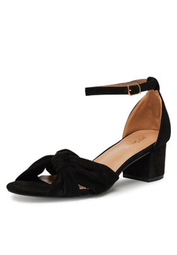 DeeZee Sandały 3697 Czarny. Kolor: czarny. Materiał: materiał