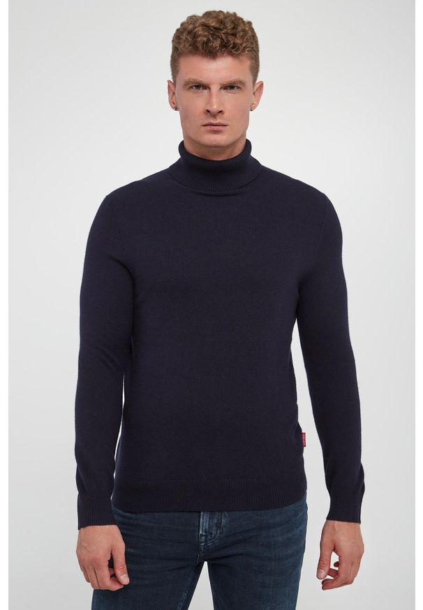 JOOP! Jeans - Golf męski wełniany Larsor JOOP! JEANS. Typ kołnierza: golf. Materiał: wełna