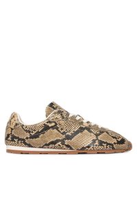 TOMMY HILFIGER - Tommy Hilfiger Sneakersy Bella Sneaker Snake FW0FW09415 Brązowy. Kolor: brązowy. Materiał: skóra #1