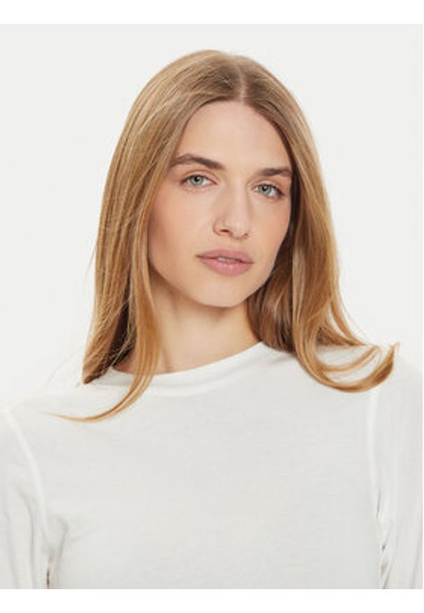 TOMMY HILFIGER - Tommy Hilfiger Bluzka UW0UW05636 Écru Regular Fit. Materiał: bawełna