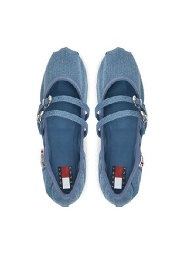 Tommy Jeans Baleriny Ballerina Denim EN0EN02782 Niebieski. Kolor: niebieski. Materiał: materiał