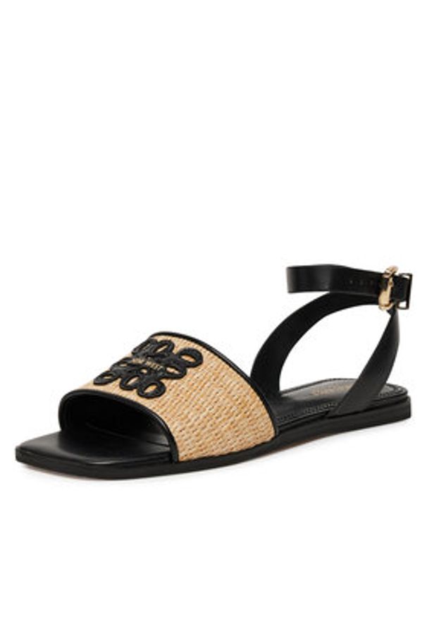 Nine West Sandały CWBFS181-03 Czarny. Kolor: czarny. Materiał: materiał, syntetyk