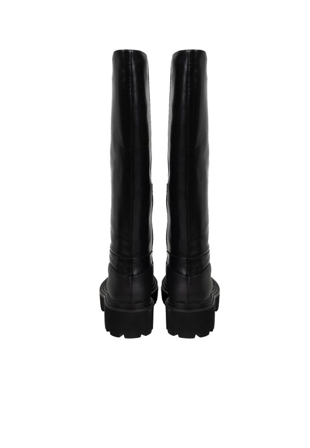 Pinko Kozaki "Fortaleza" | 1H20XP Y7K6 | Kobieta | Czarny. Okazja: na spacer. Zapięcie: zamek. Kolor: czarny. Materiał: skóra. Styl: klasyczny, elegancki