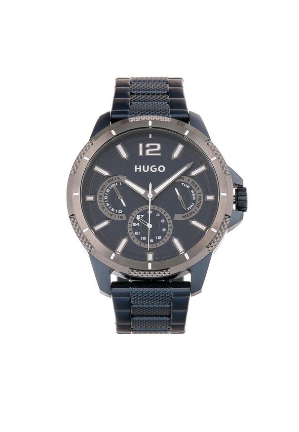 Hugo - Zegarek HUGO. Kolor: niebieski. Styl: sportowy