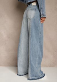 Renee - Niebieskie Jeansy High Waist Wide Leg w Dwóch Odcieniach Denimu Carilvienne. Stan: podwyższony. Kolor: niebieski #6