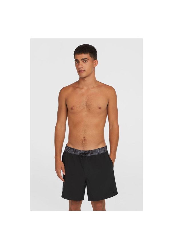 Szorty plażowe męskie O'Neill Pocket Print 16". Kolor: czarny. Wzór: nadruk