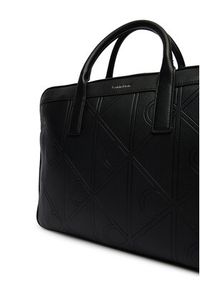 Calvin Klein Torba na laptopa Emblem Aop Emboss Commuter LV04D3329G Czarny. Kolor: czarny. Materiał: skóra #6