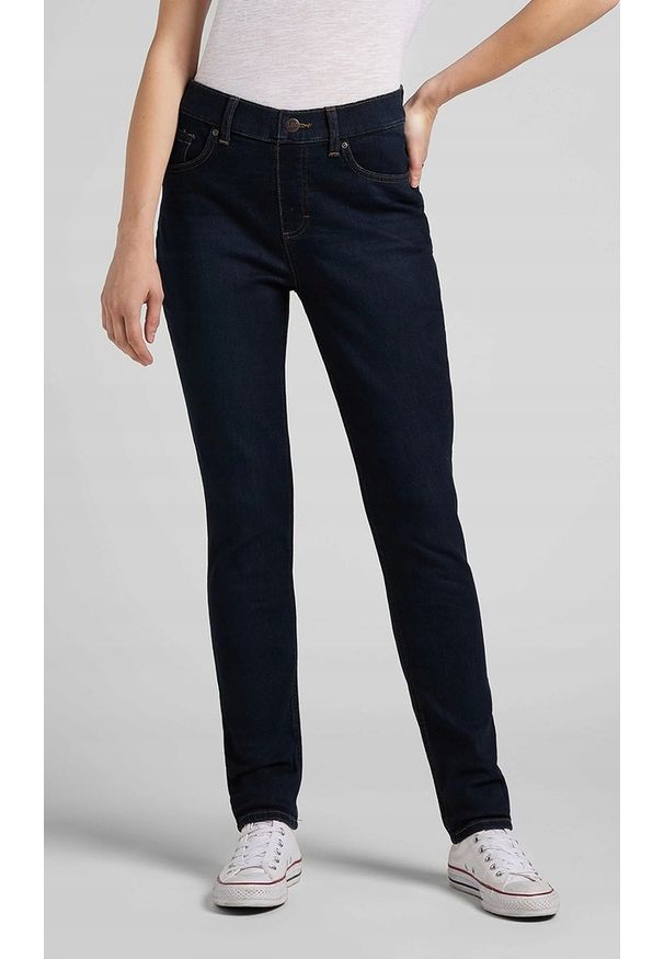 Lee - LEE COMFORT SKINNY DAMSKIE SPODNIE JEANSOWE DARKEST NIGHT L34DTWJI