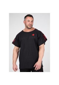 GORILLA WEAR - Buffalo Stary trening szkolny Top - Czarny/Czerwony. Kolor: czerwony, wielokolorowy, czarny. Sport: fitness