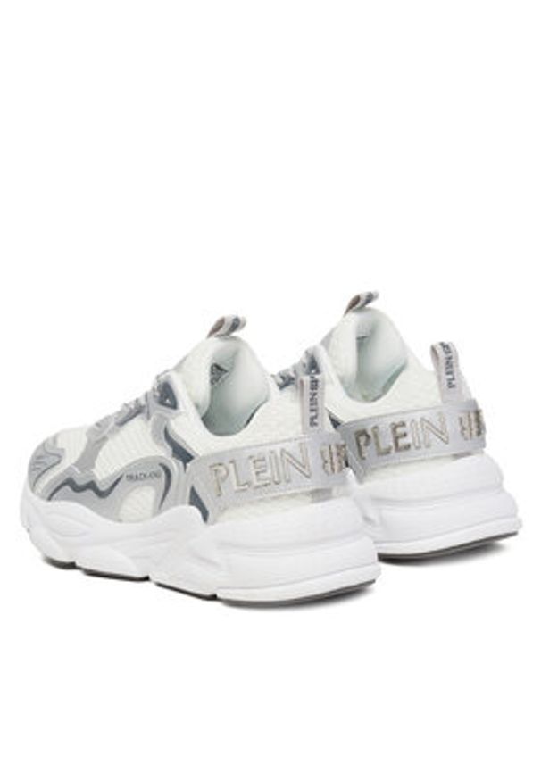 Plein Sport Sneakersy Track-King Mag FAES USC0843 STE003N Biały. Kolor: biały. Materiał: mesh
