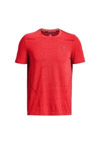 Koszulka fitness męska Under Armour Seamless Grid. Kolor: czerwony. Sport: fitness #1