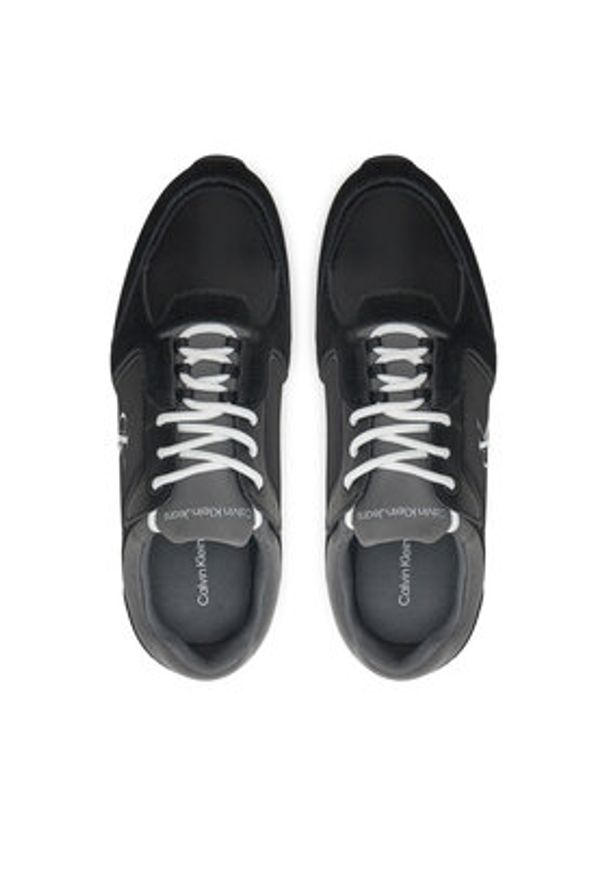 Calvin Klein Jeans Sneakersy Retro Sock Runner Mg Wmm YM0YM01152 Czarny. Kolor: czarny. Materiał: skóra