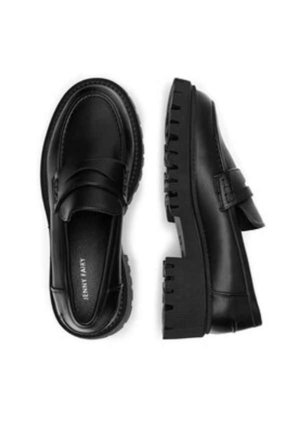 Jenny Fairy Loafersy HY13027-17 Czarny. Kolor: czarny. Materiał: syntetyk