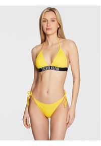 Calvin Klein Swimwear Góra od bikini Intense Power KW0KW01850 Żółty. Kolor: żółty. Materiał: syntetyk