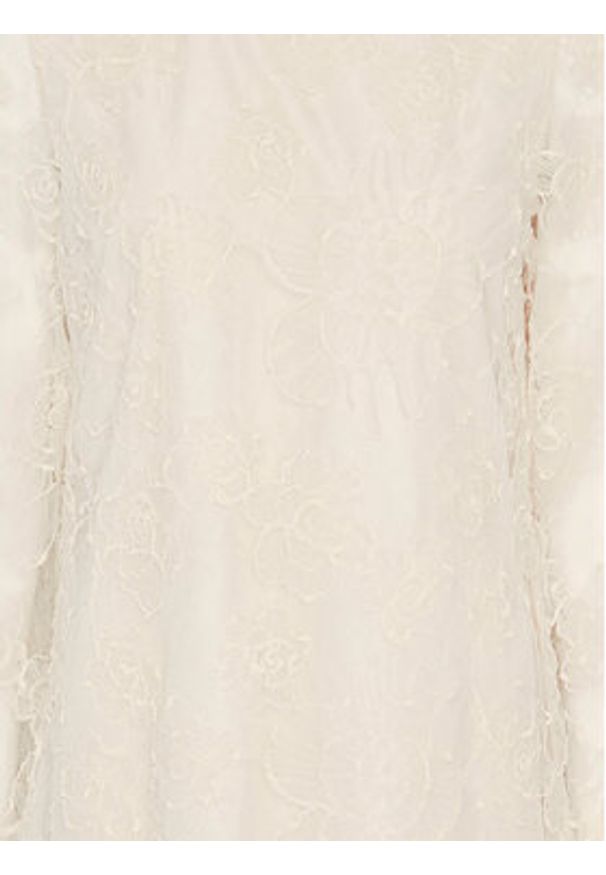 YAS Sukienka koktajlowa Cornelia 26035351 Écru Regular Fit. Materiał: syntetyk. Styl: wizytowy