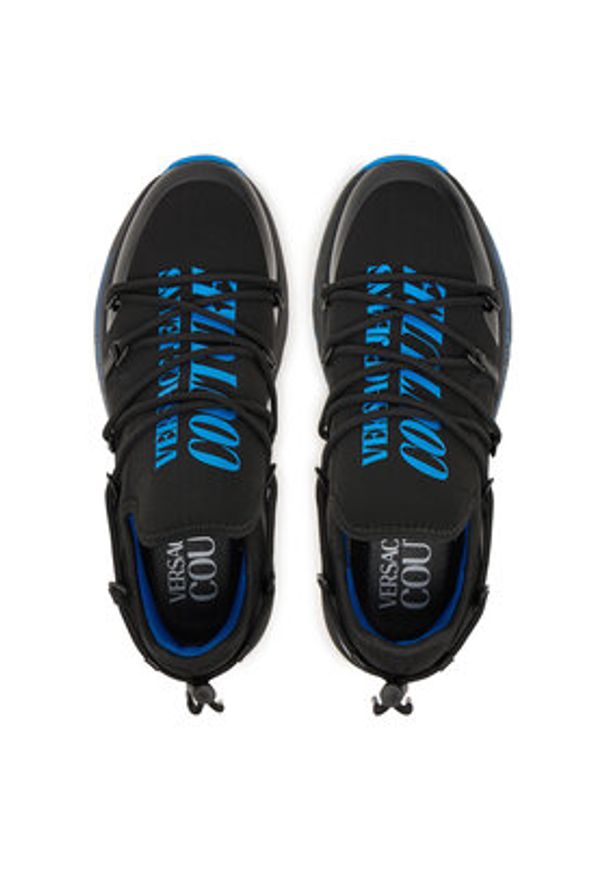 Versace Jeans Couture Sneakersy 80YA3SA6 Niebieski. Kolor: niebieski. Materiał: materiał