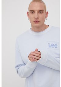 Lee bluza bawełniana męska kolor fioletowy z nadrukiem. Kolor: fioletowy. Materiał: bawełna. Wzór: nadruk #4