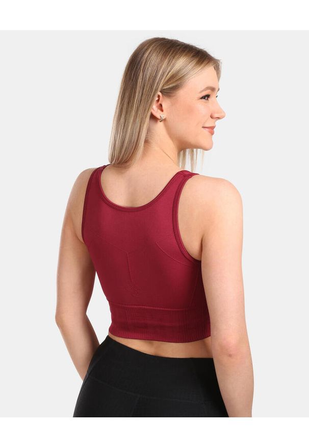 Damski bezszwowy crop top Kilpi LIARA-W. Kolor: czerwony