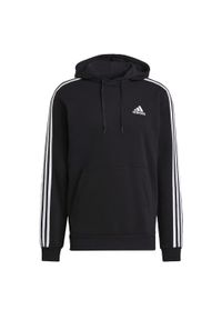 Adidas - Bluza męska adidas Essentials Fleece 3-Stripes Hoodie. Kolor: biały, czarny, wielokolorowy. Materiał: bawełna, materiał #1