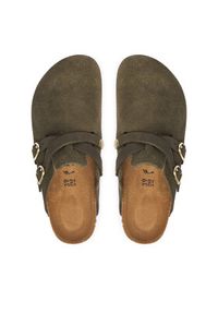 Birkenstock Klapki Blair D-Buckle 1033158 Zielony ciemny. Kolor: zielony. Materiał: zamsz, skóra #6
