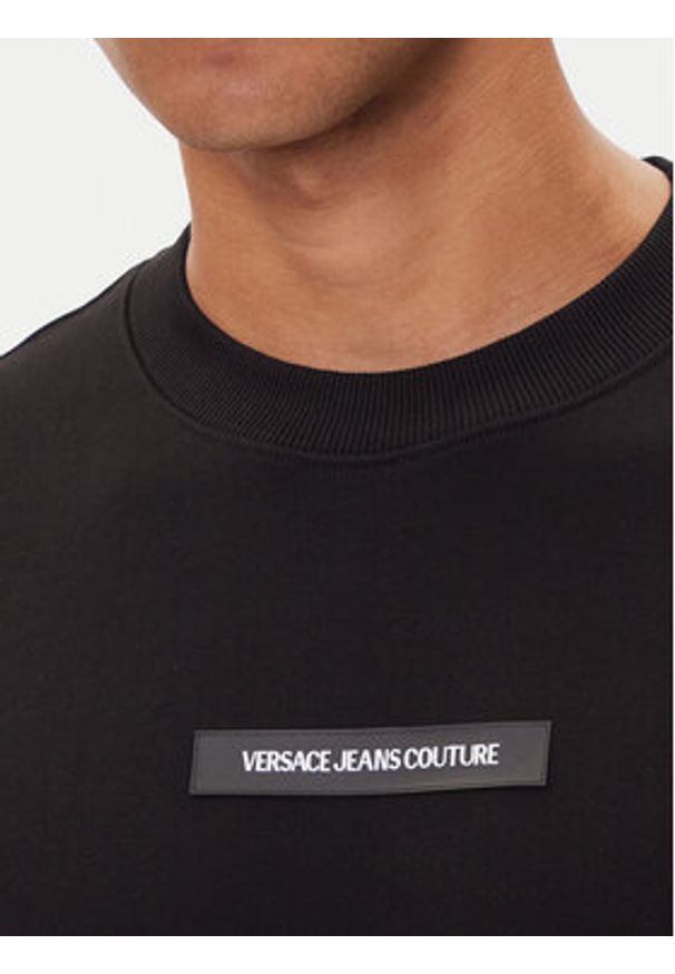 Versace Jeans Couture Bluza 79GAIT02 Czarny Regular Fit. Kolor: czarny. Materiał: bawełna