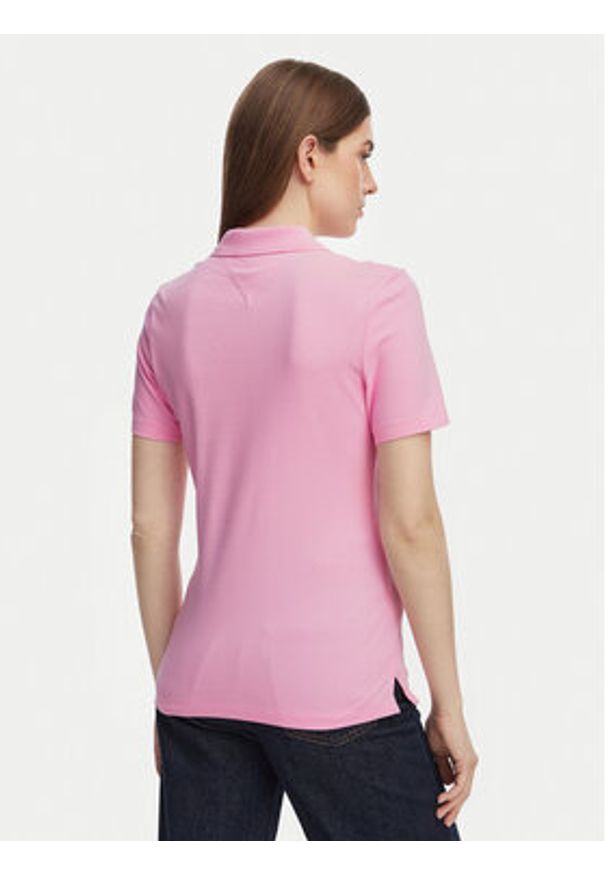 TOMMY HILFIGER - Tommy Hilfiger Polo 1985 WW0WW43225 Różowy jasny Slim Fit. Typ kołnierza: polo. Kolor: różowy. Materiał: bawełna