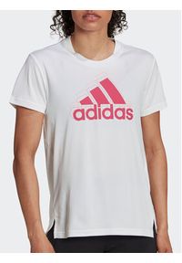 Adidas - adidas Koszulka techniczna 3-Stripes Sport Brand Love T-Shirt HK6514 Biały Regular Fit. Kolor: biały. Materiał: syntetyk #7