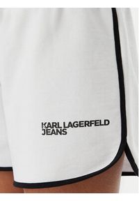 Karl Lagerfeld Jeans Szorty sportowe B2W10125 Biały Regular Fit. Kolor: biały. Materiał: bawełna #4