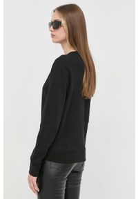 BOSS bluza bawełniana damska kolor czarny. Kolor: czarny. Materiał: bawełna. Długość rękawa: długi rękaw. Długość: długie. Wzór: nadruk #2