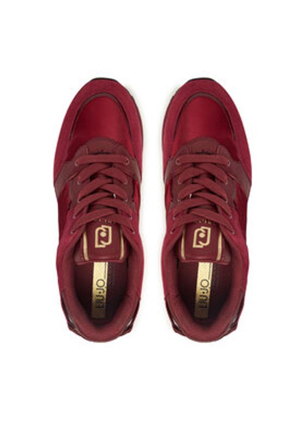 Liu Jo Sneakersy Maxi Wonder 91 BF5005 PX522 Bordowy. Kolor: czerwony. Materiał: zamsz, skóra