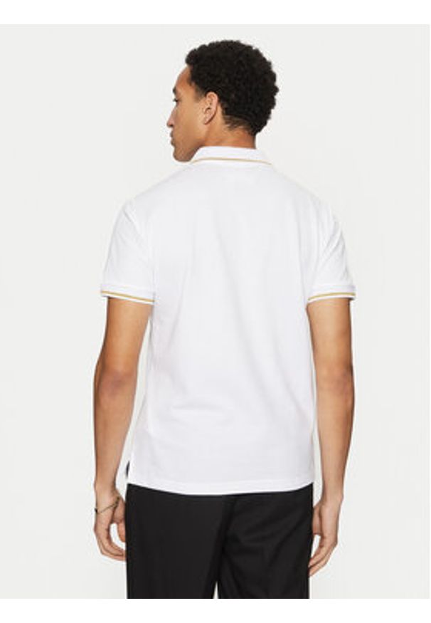 Versace Jeans Couture Polo 78GAGT00 Biały Regular Fit. Typ kołnierza: polo. Kolor: biały. Materiał: bawełna