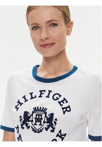 TOMMY HILFIGER - Tommy Hilfiger T-Shirt Varsity WW0WW39834 Biały Regular Fit. Kolor: biały. Materiał: bawełna