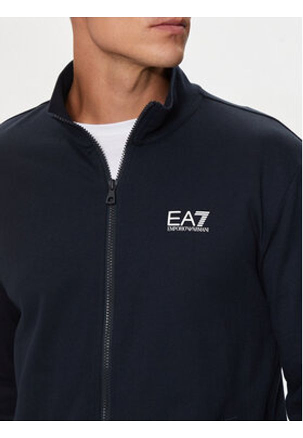 EA7 Emporio Armani Dres 8NPV61 PJVRZ 1562 Granatowy Regular Fit. Kolor: niebieski. Materiał: bawełna