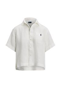 Polo Ralph Lauren Koszula 211965847001 Biały Relaxed Fit. Typ kołnierza: polo. Kolor: biały. Materiał: len